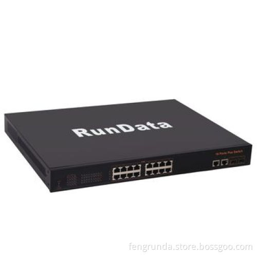 16-port PoE Switch with 2 Gigabit Uplink Port + 2 Gigabit Fiber Optical PortNew